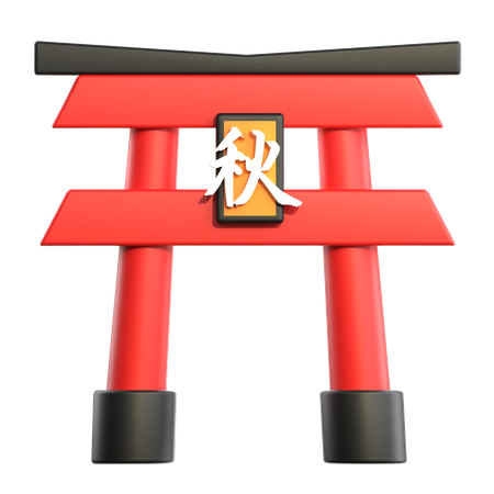 일본 문  3D Icon