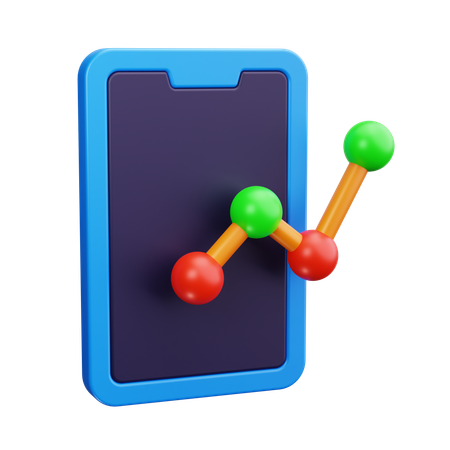 線グラフ  3D Icon