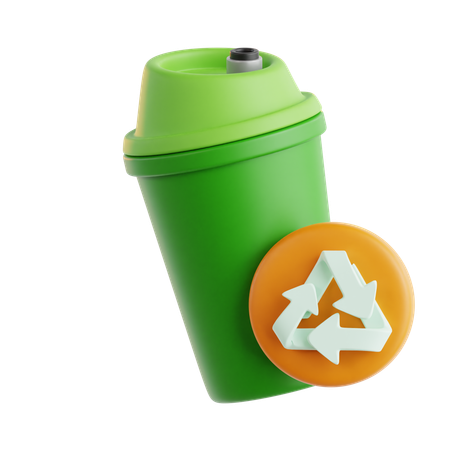 再利用可能なボトル  3D Icon