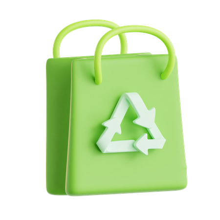 再利用可能なバッグ  3D Icon