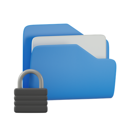 잠긴 폴더  3D Icon