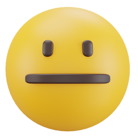 중립 얼굴  3D Icon