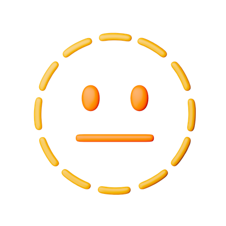 중립 얼굴 이모티콘  3D Icon