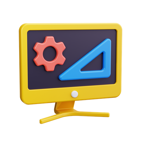 三角定規  3D Icon
