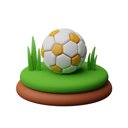 フィールド上のボール  3D Icon