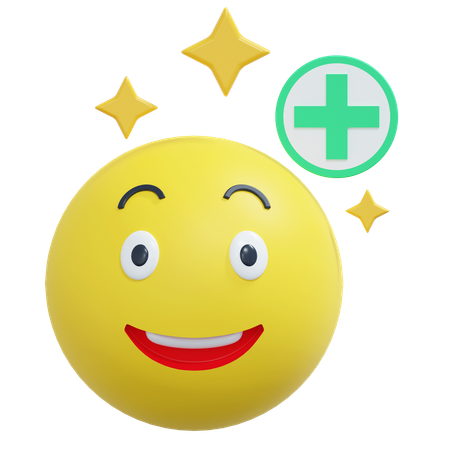 ポジティブな心  3D Icon