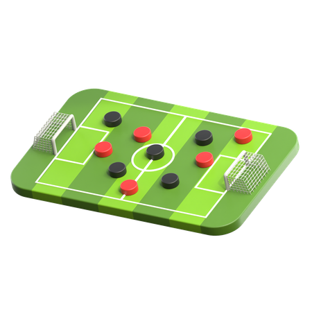 サッカー戦略ボード  3D Icon