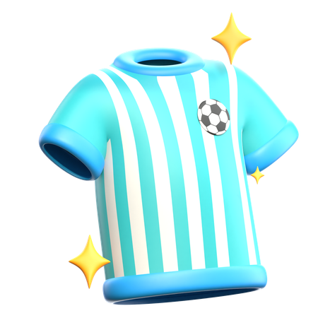 サッカージャージ ブルー  3D Icon