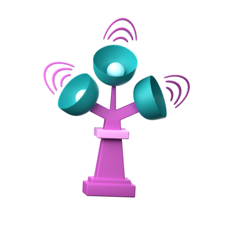 携帯電話基地局  3D Icon