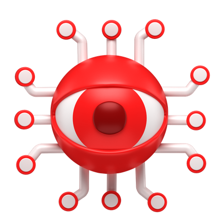 눈 스캔  3D Icon