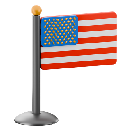 メモリアルデー米国旗  3D Icon