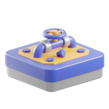 パイプバルブ  3D Icon