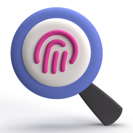 지문 검색  3D Icon