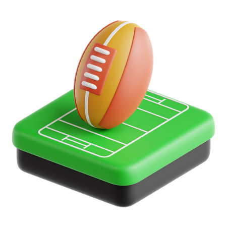 럭비  3D Icon
