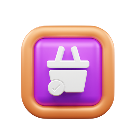 チェックアウト  3D Icon