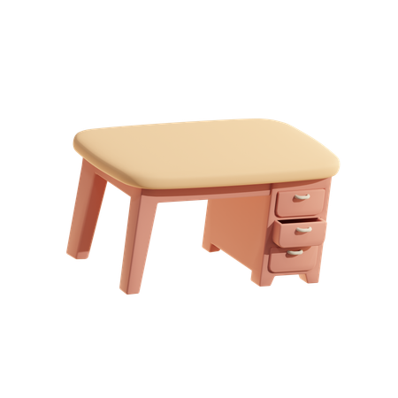 引き出しテーブル  3D Icon