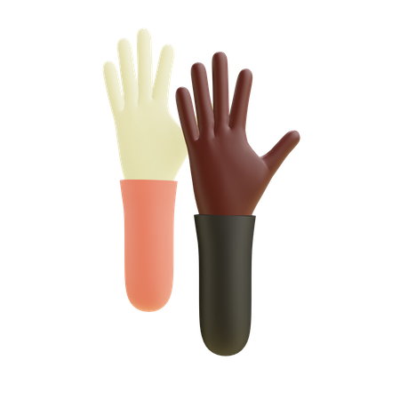 手を上げる  3D Icon
