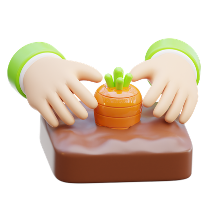 植物の栽培  3D Icon
