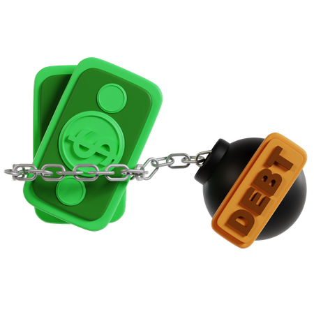 시장 부채에 묶여  3D Icon