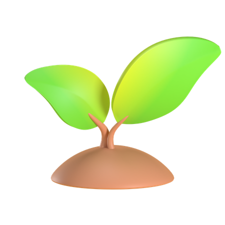 成長する植物  3D Icon