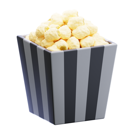 팝콘  3D Icon