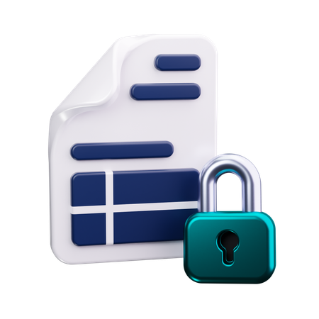 データセキュリティ  3Dアイコン