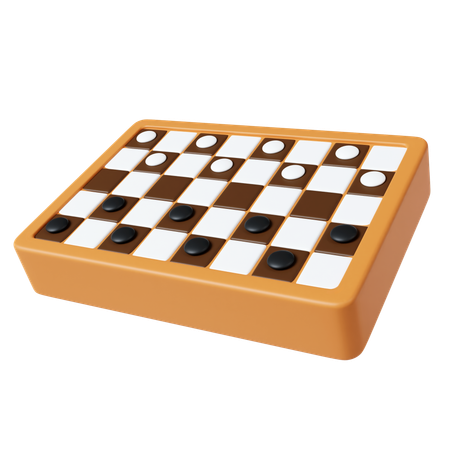 チェッカーボードゲーム  3D Icon