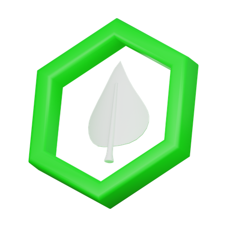 잎  3D Icon
