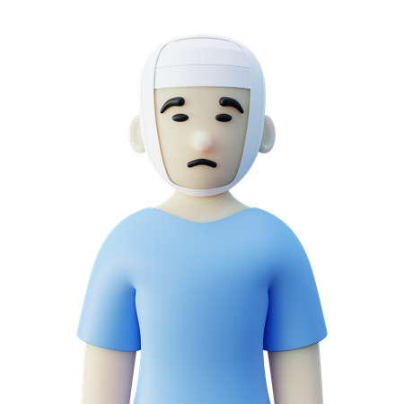 脳損傷の男性患者  3D Icon