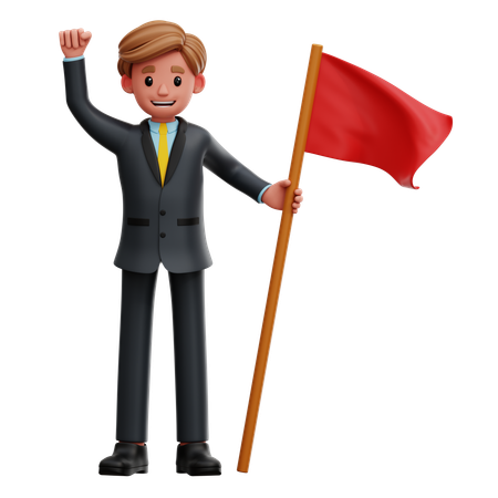 사업을 달성하는 사업가  3D Icon