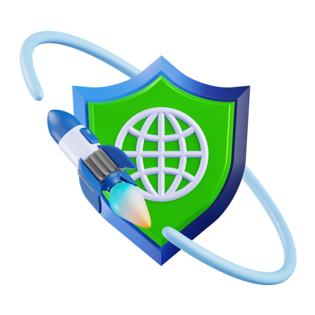 宇宙セキュリティイラスト  3D Icon