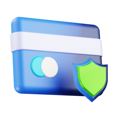 支払いカートのセキュリティ保護  3D Icon