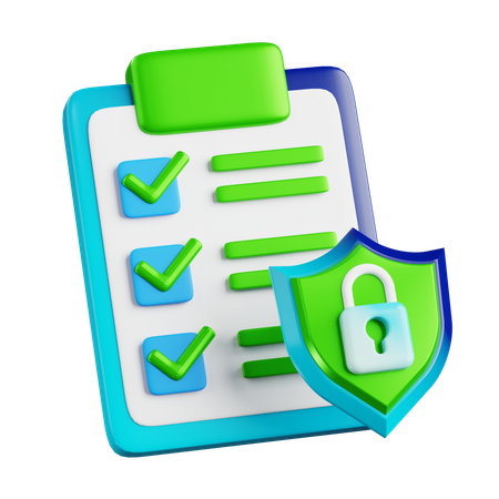 安全作業リスト  3D Icon
