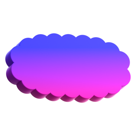 雲 水平  3D Icon
