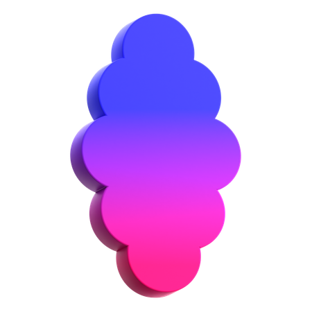クラウド垂直  3D Icon
