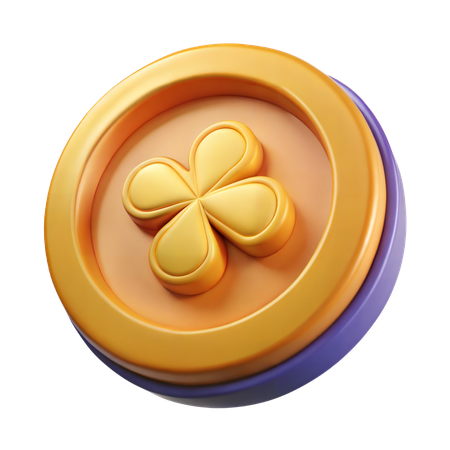 幸運のコイン  3D Icon