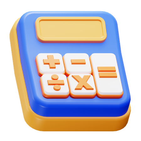 電卓  3D Icon