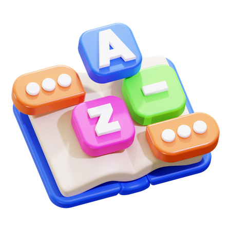 辞書  3D Icon