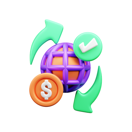 글로벌머니  3D Icon