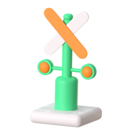 철도 건널목  3D Icon