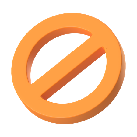 금지된  3D Icon