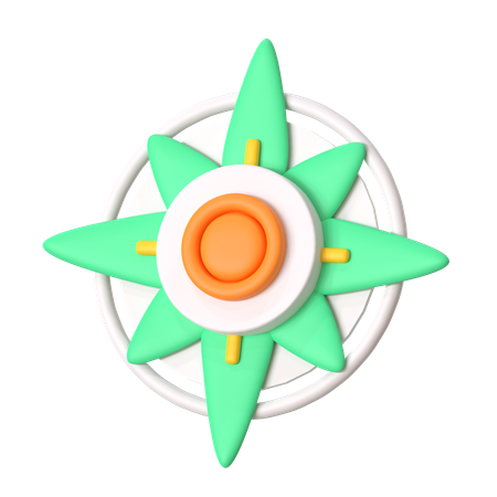 나침반  3D Icon