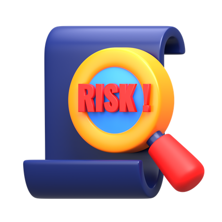 リスク分析  3D Icon