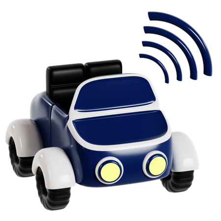 自動運転車のコネクティビティの未来  3D Icon