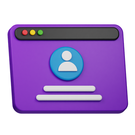 웹 사용자  3D Icon