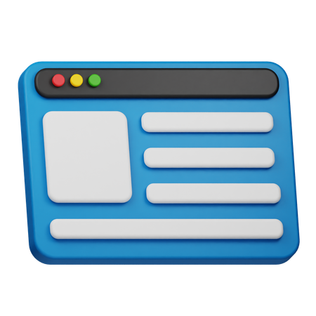 블로그  3D Icon