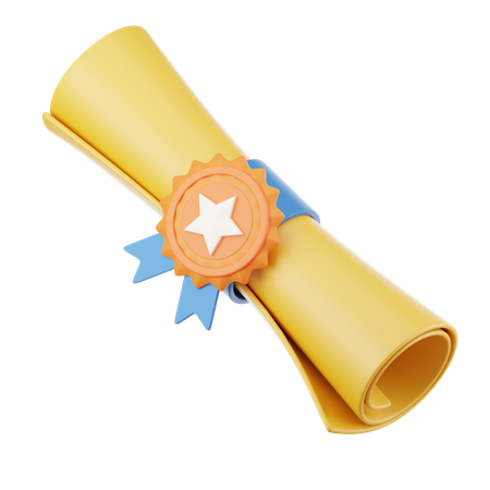 証明書  3D Icon