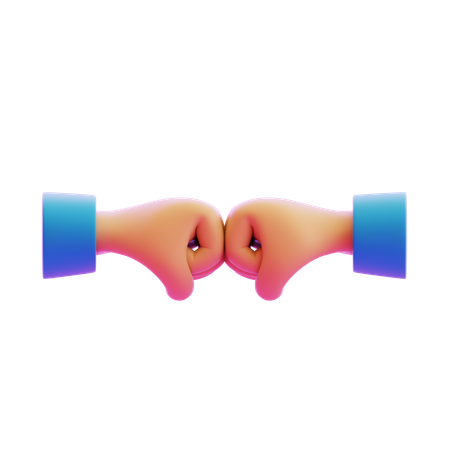 주먹던지기 손짓  3D Icon