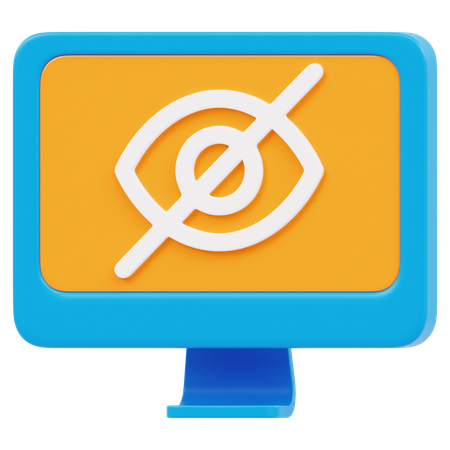 온라인 개인 정보 보호  3D Icon