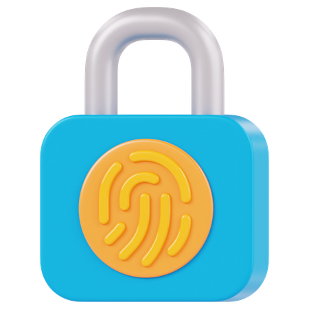 지문 잠금 장치  3D Icon